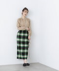 【松井愛莉さん着用】起毛カラーチェックタイトスカート《S Size Line》