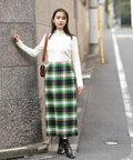 【松井愛莉さん着用】起毛カラーチェックタイトスカート《S Size Line》