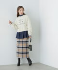 【松井愛莉さん着用】起毛カラーチェックタイトスカート《S Size Line》