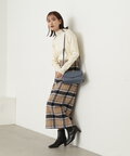 【松井愛莉さん着用】起毛カラーチェックタイトスカート《S Size Line》