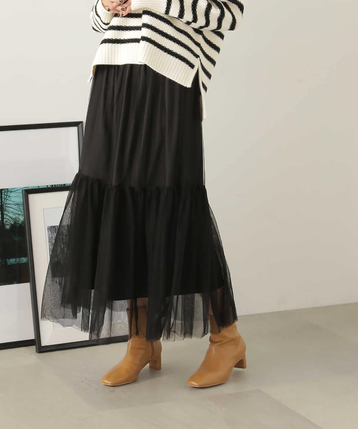 新品完売 アンミヌ チュールティアードスカートご覧くださり有難うございます