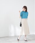 ベルト付Aラインスカート《S Size Line》《WEB限定商品》