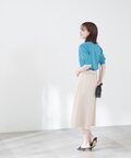 ベルト付Aラインスカート《S Size Line》《WEB限定商品》