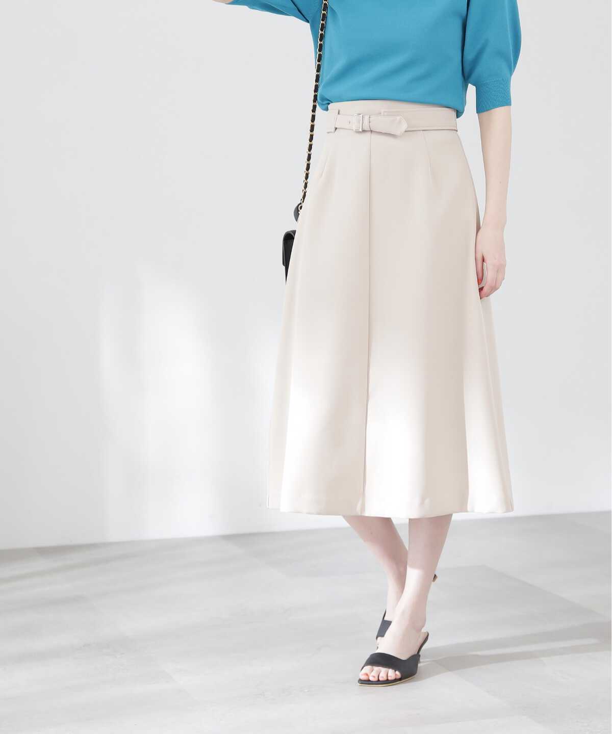 ベルト付Aラインスカート《S Size Line》《WEB限定商品》