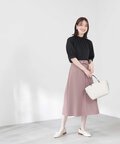 ベルト付Aラインスカート《S Size Line》《WEB限定商品》
