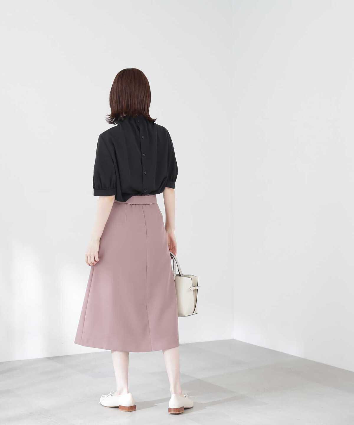 ベルト付Aラインスカート《S Size Line》《WEB限定商品》