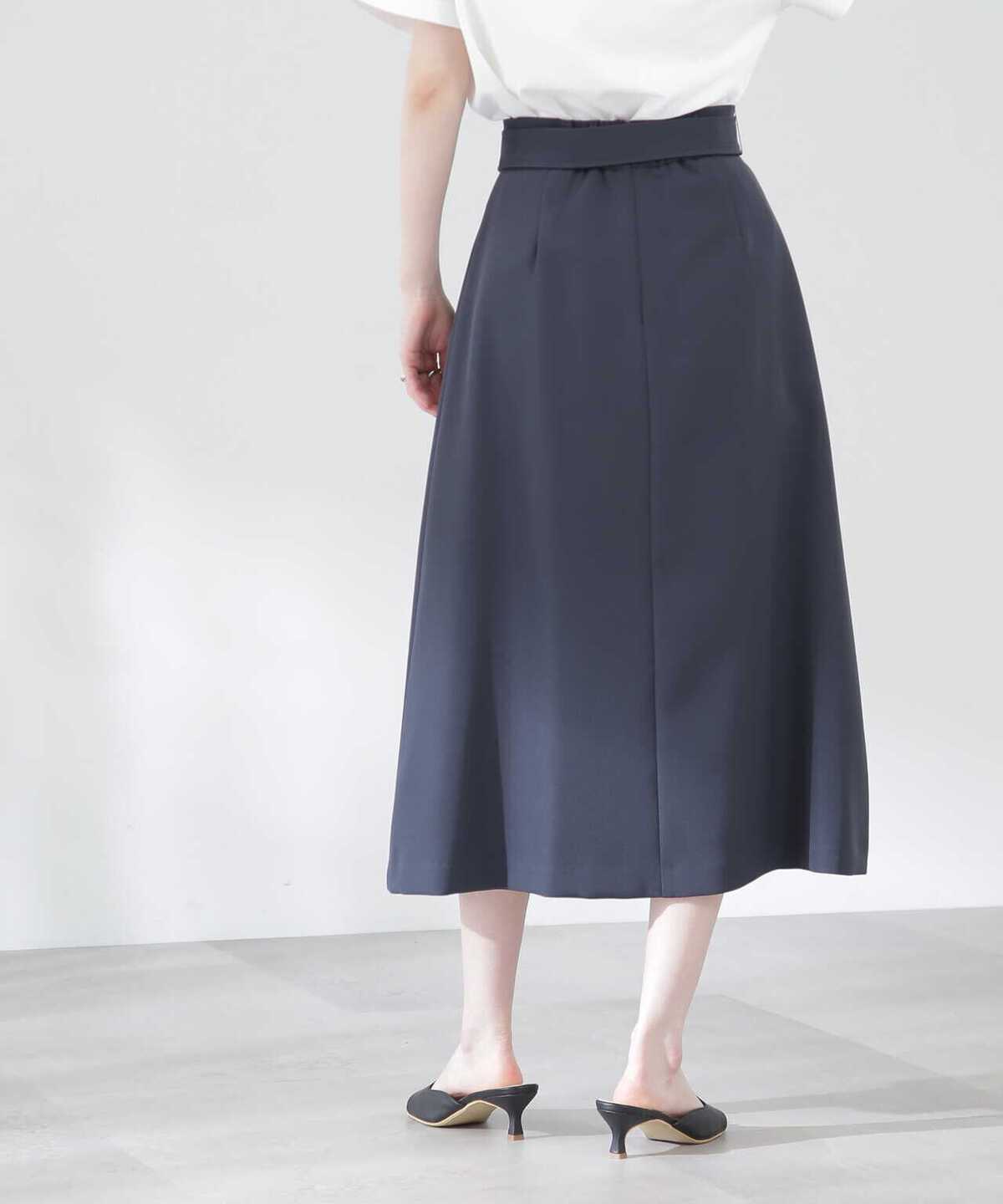 ベルト付Aラインスカート《S Size Line》《WEB限定商品》