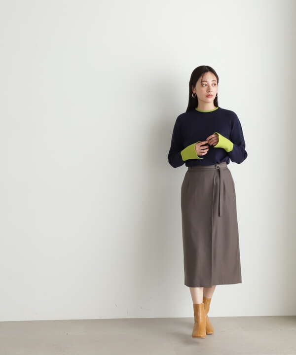 Dカンベルト付ラップ風タイトスカート《S Size Line》（1663220651） | N. Natural Beauty Basic* ( エヌ  ナチュラルビューティーベーシック ) | 【公式】通販 MIX.Tokyo