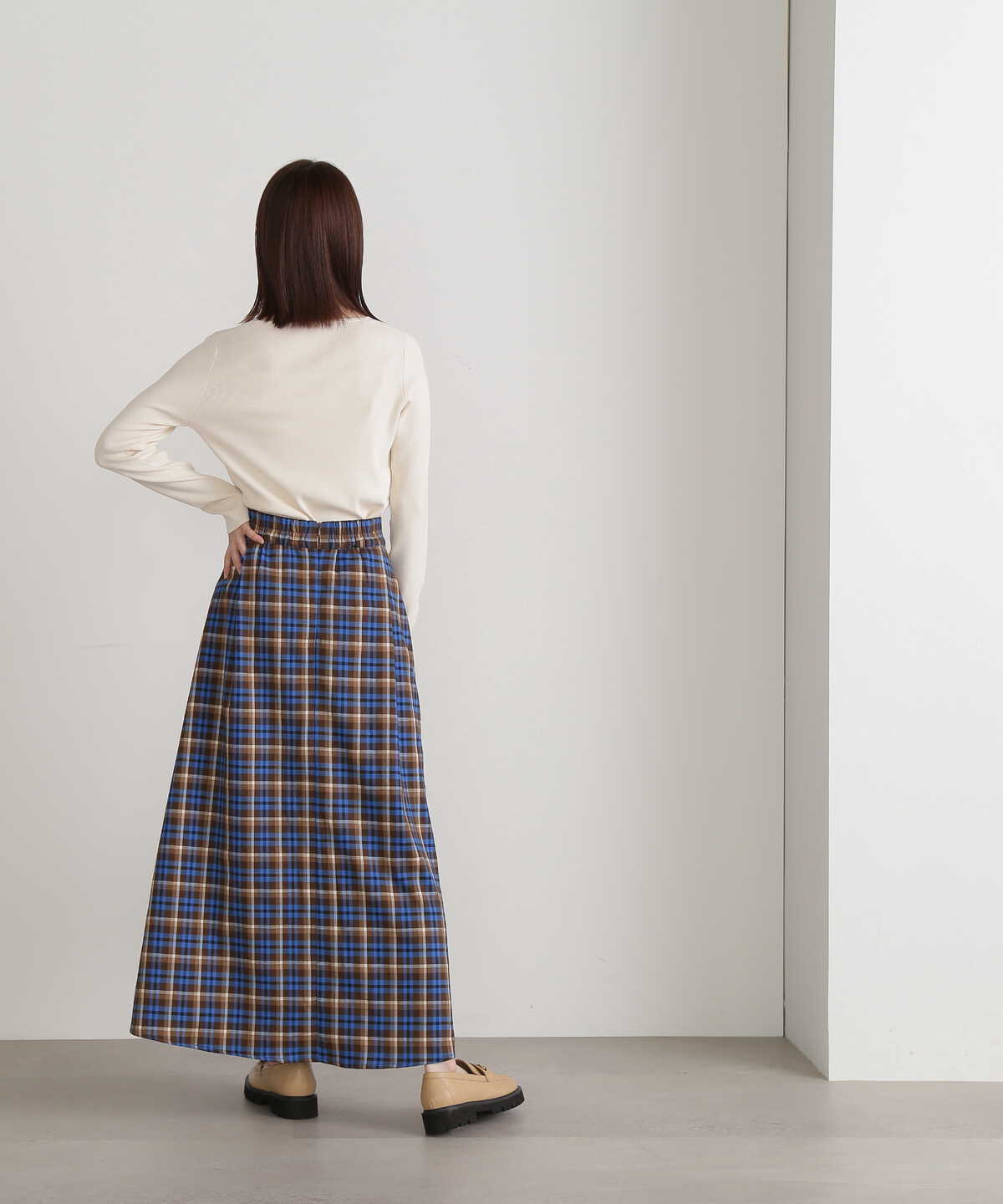チェックタックAラインスカート《S Size Line》