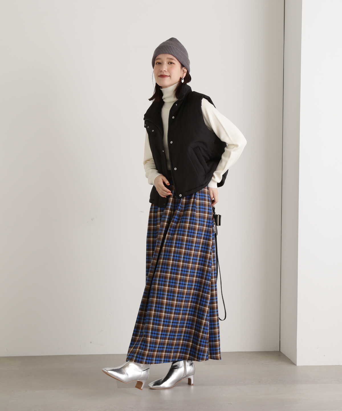 チェックタックAラインスカート《S Size Line》