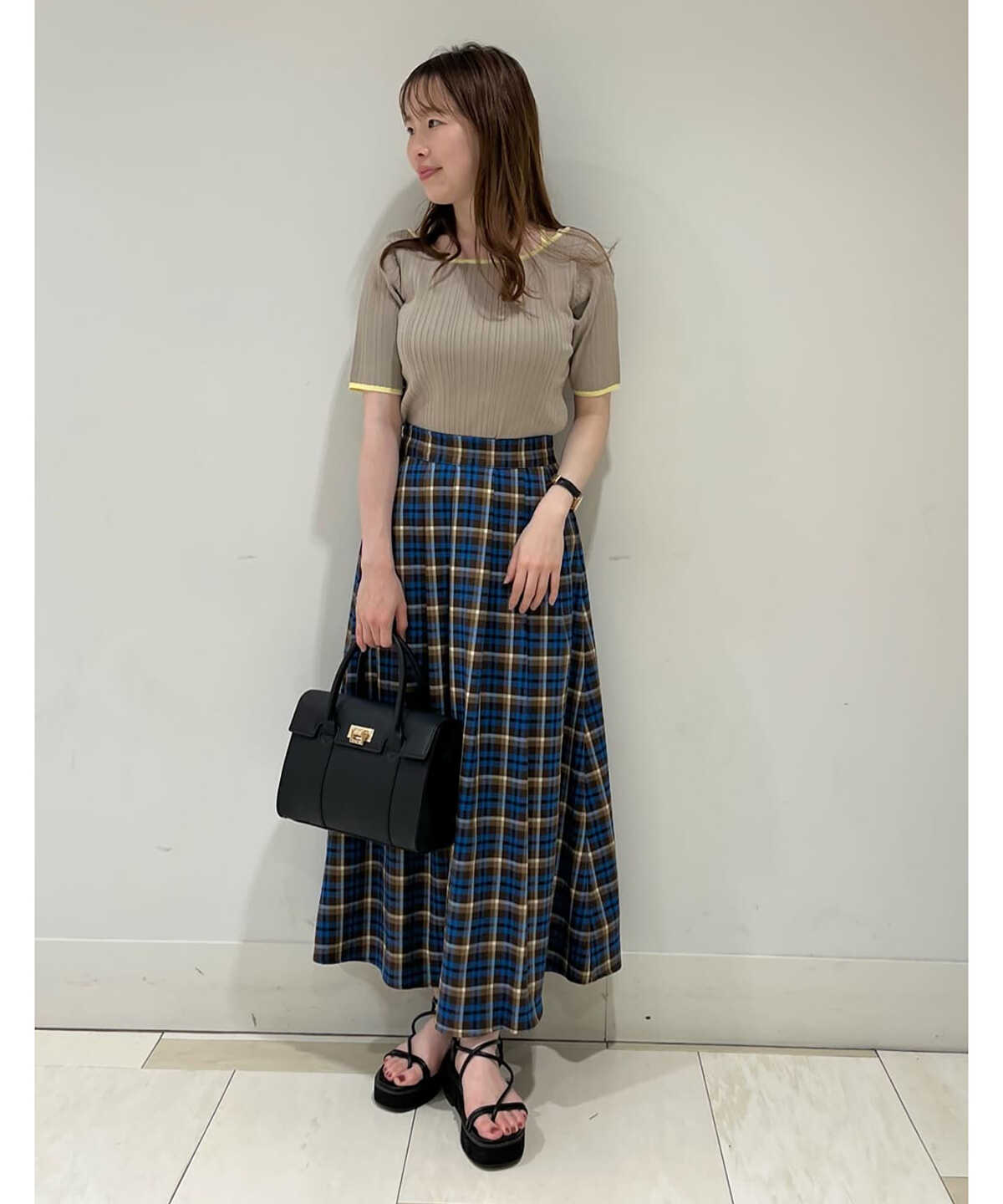 チェックタックAラインスカート《S Size Line》