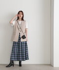 チェックタックAラインスカート《S Size Line》