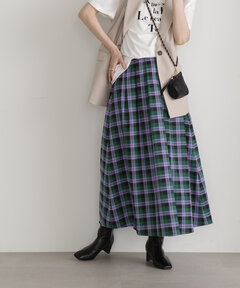 チェックタックAラインスカート《S Size Line》