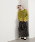 ハイウエストピーチロングタイトスカート《S Size Line》