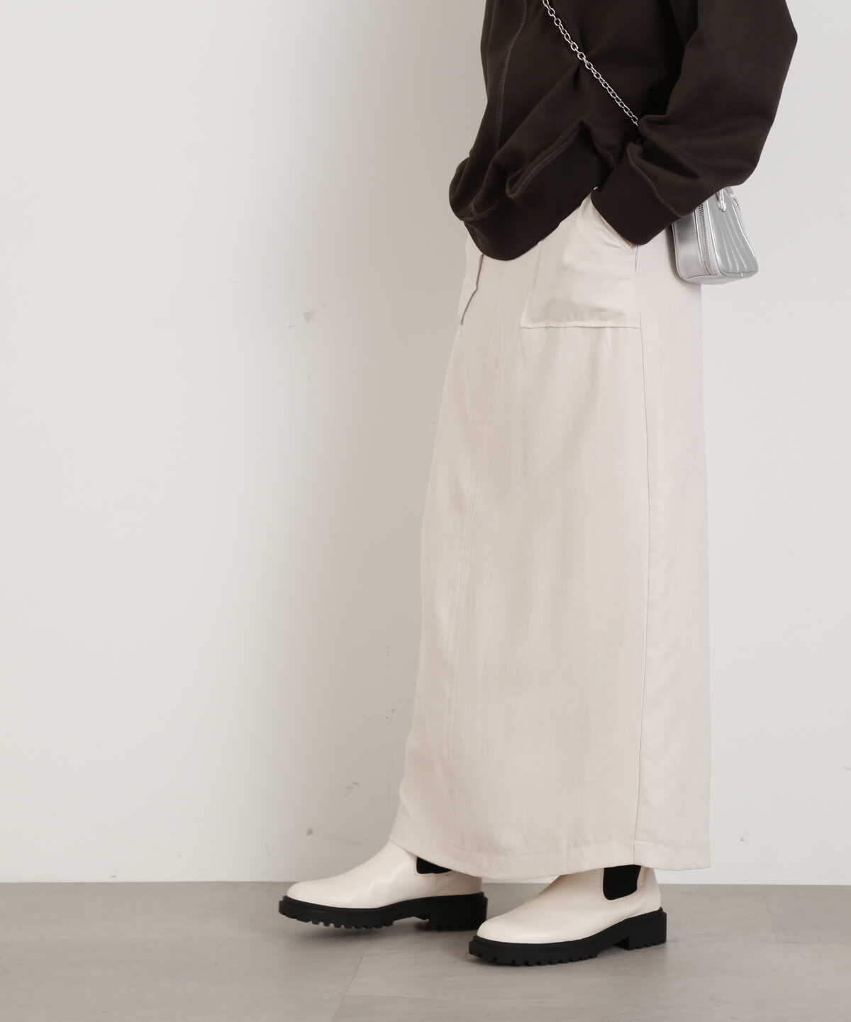 ハイウエストピーチロングタイトスカート《S Size Line》