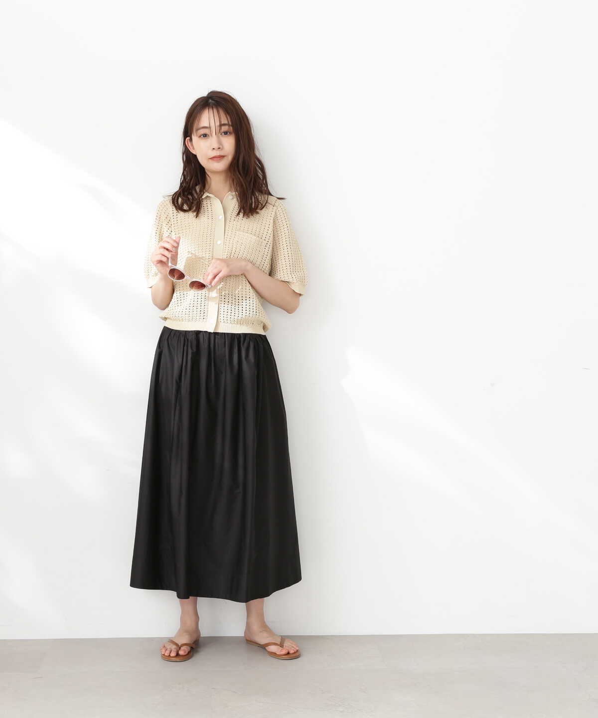 アーチ切替ポプリンスカート