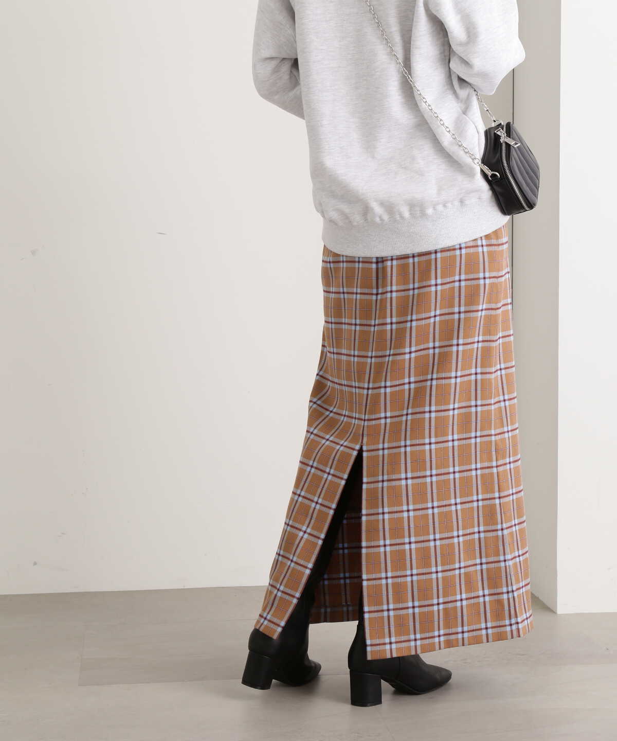 チェックロングスカート《S Size Line》