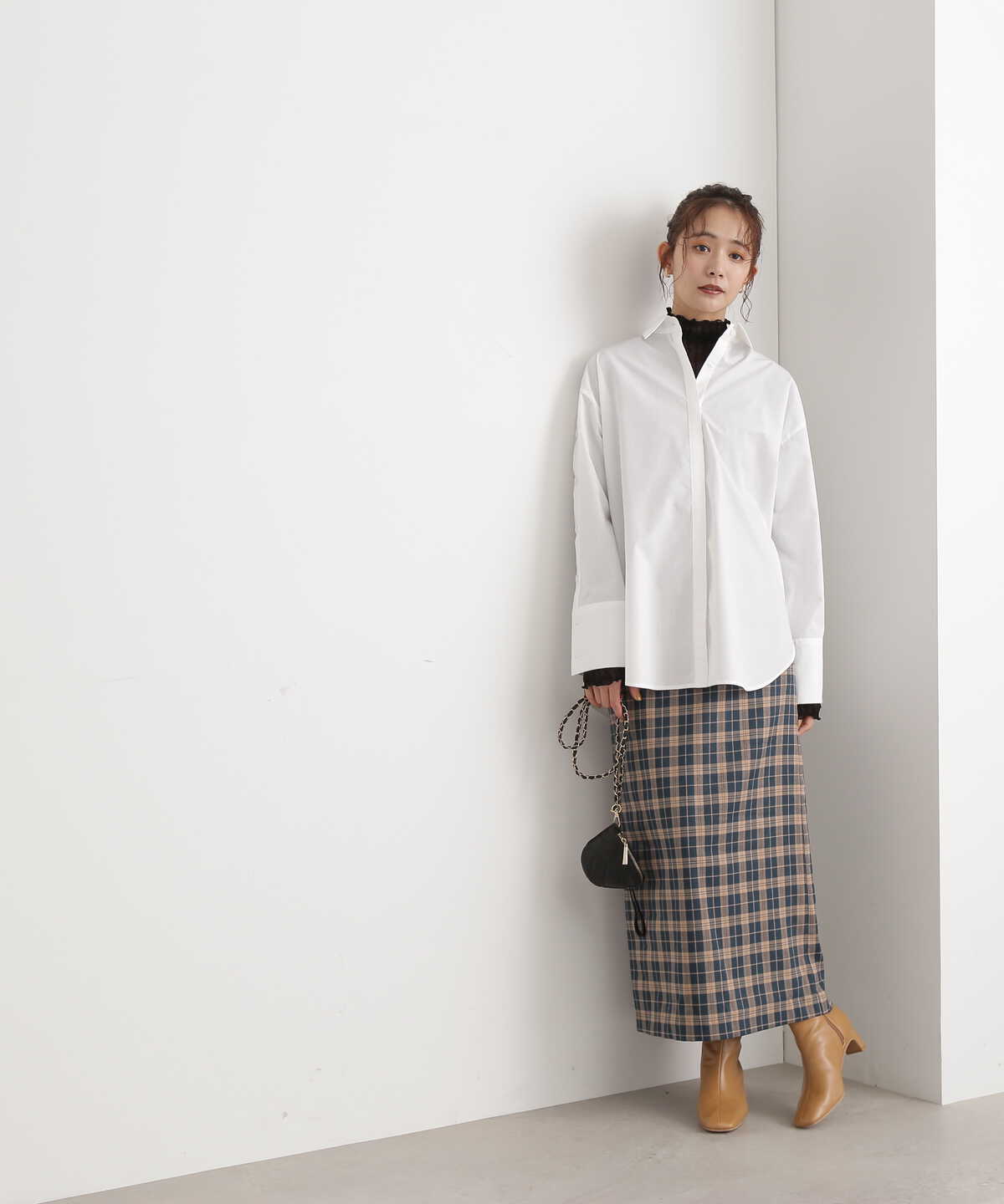 チェックロングスカート《S Size Line》