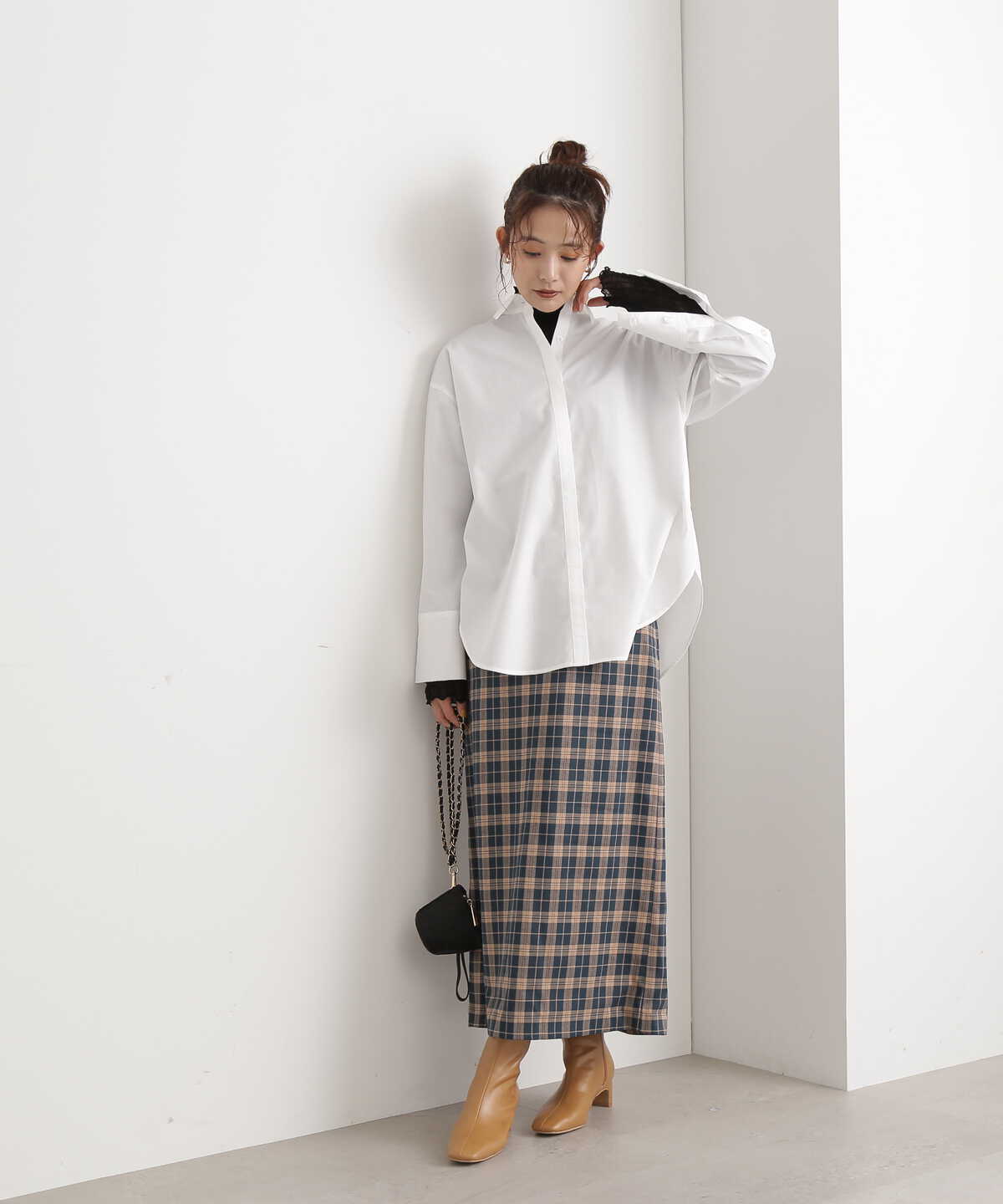 チェックロングスカート《S Size Line》