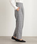 チェックハイウエストスラックスワイドパンツ《S Size Line》