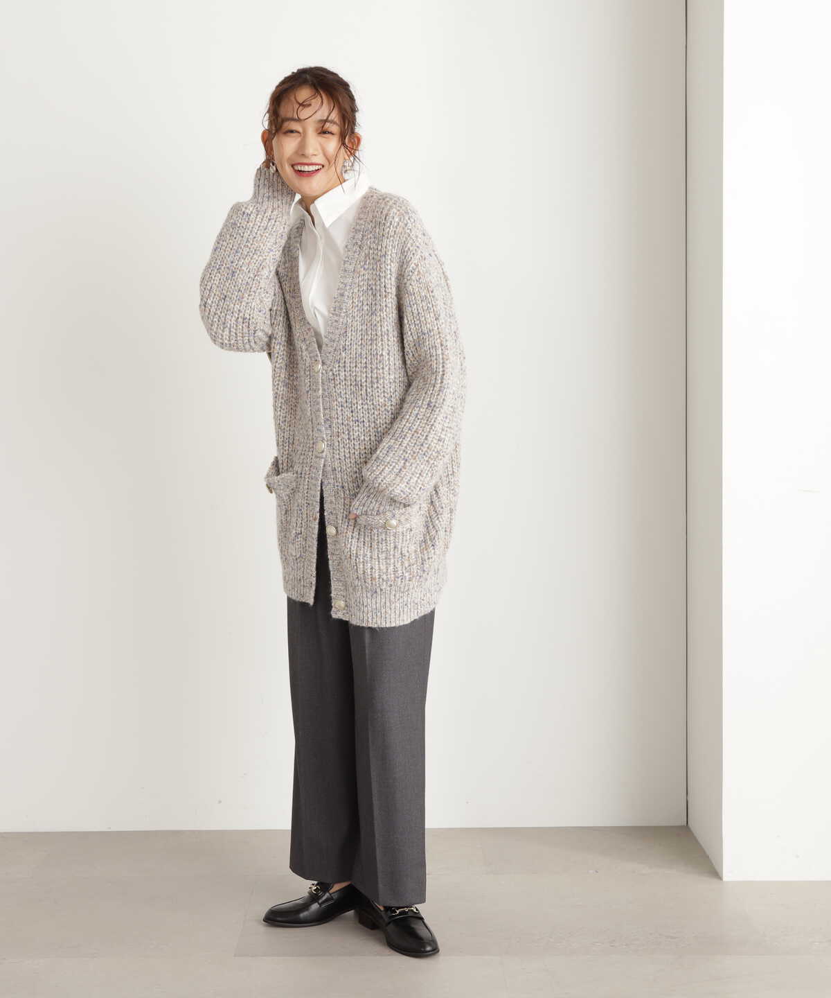 ムジハイウエストスラックスワイドパンツ《S Size Line》