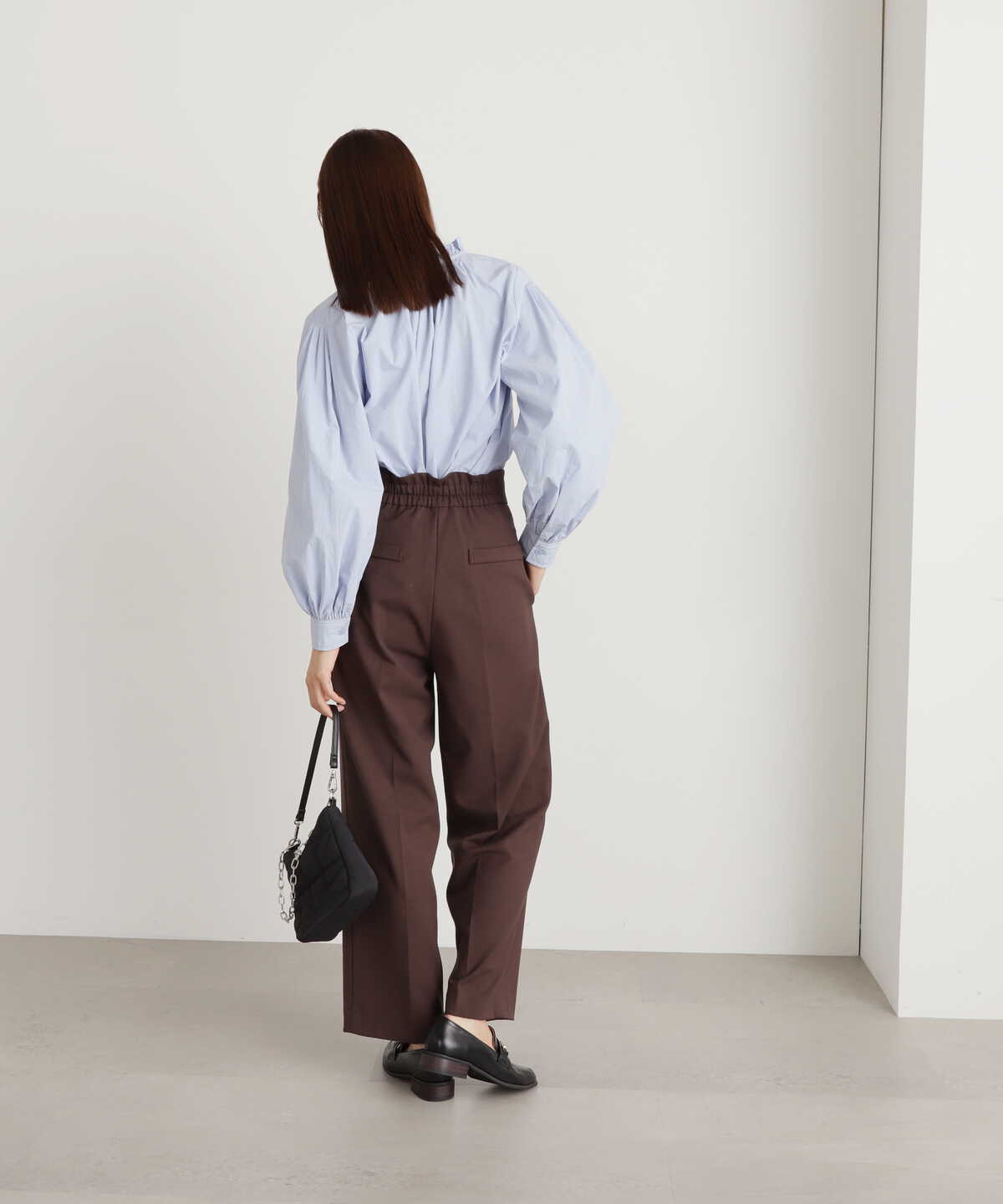 ムジハイウエストスラックスワイドパンツ《S Size Line》