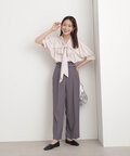 ハイウエストベルト付ストレートパンツ《S Size Line》