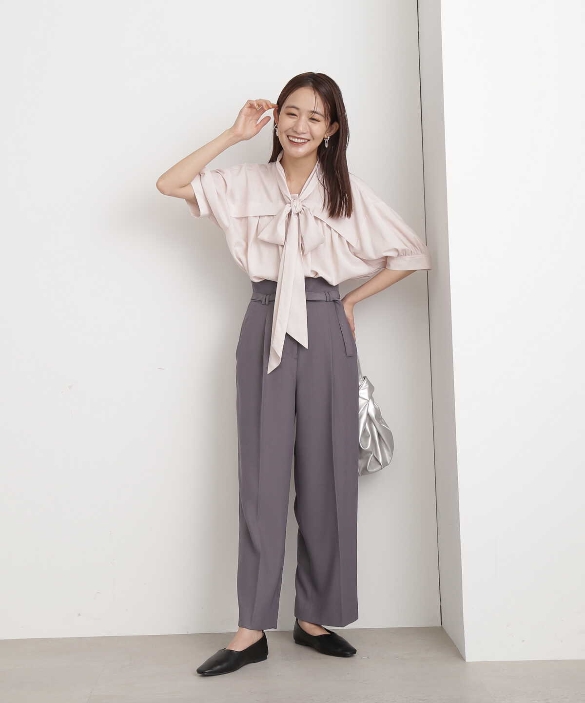 ハイウエストベルト付ストレートパンツ《S Size Line》