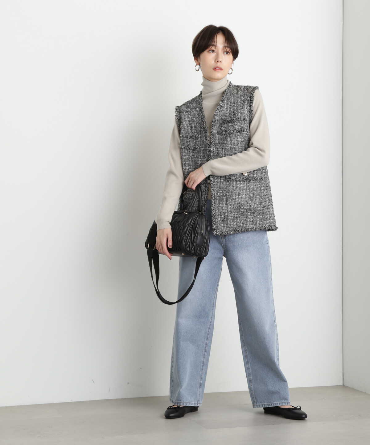 ワイドデニムパンツ《S Size Line》