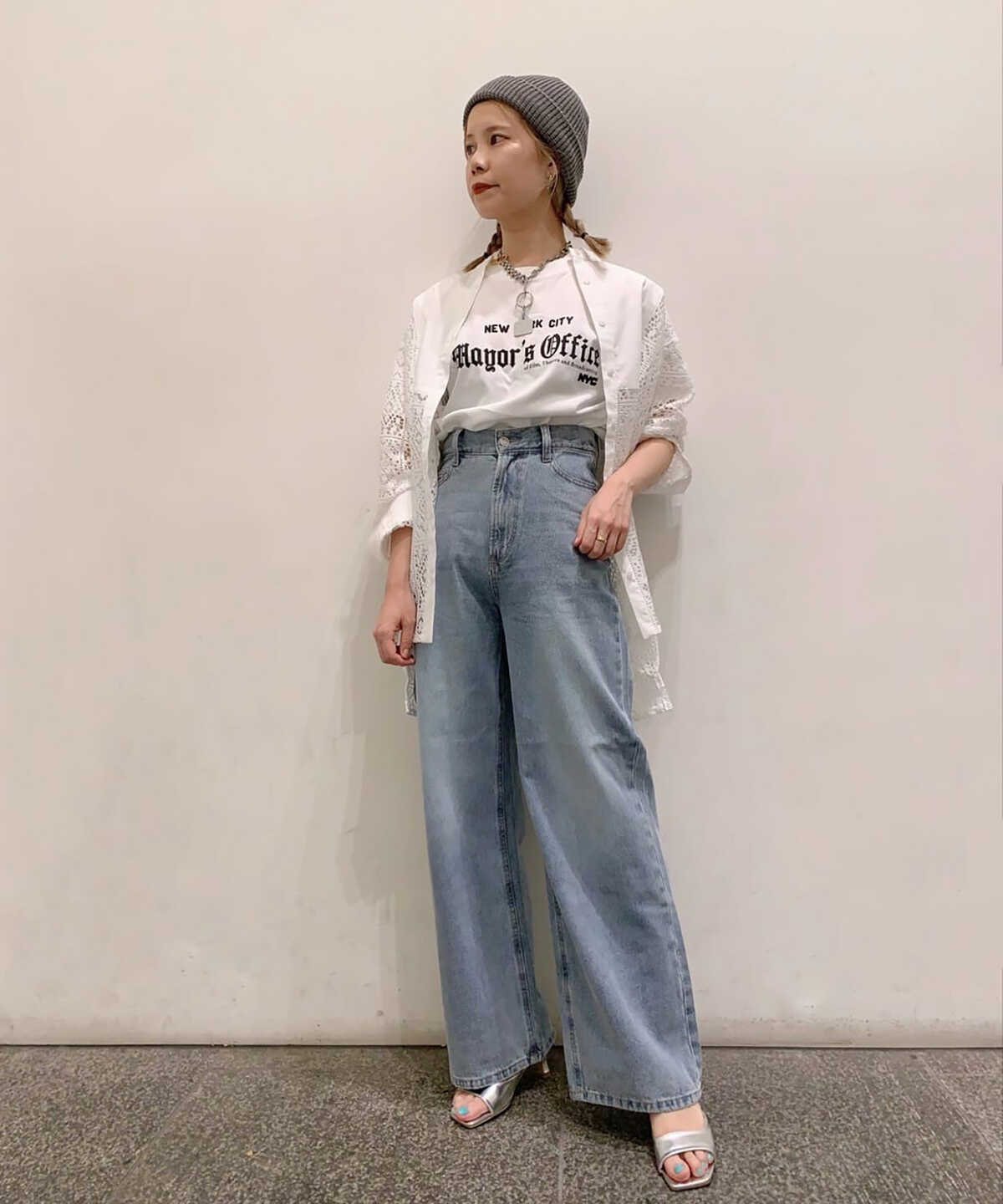 ワイドデニムパンツ《S Size Line》