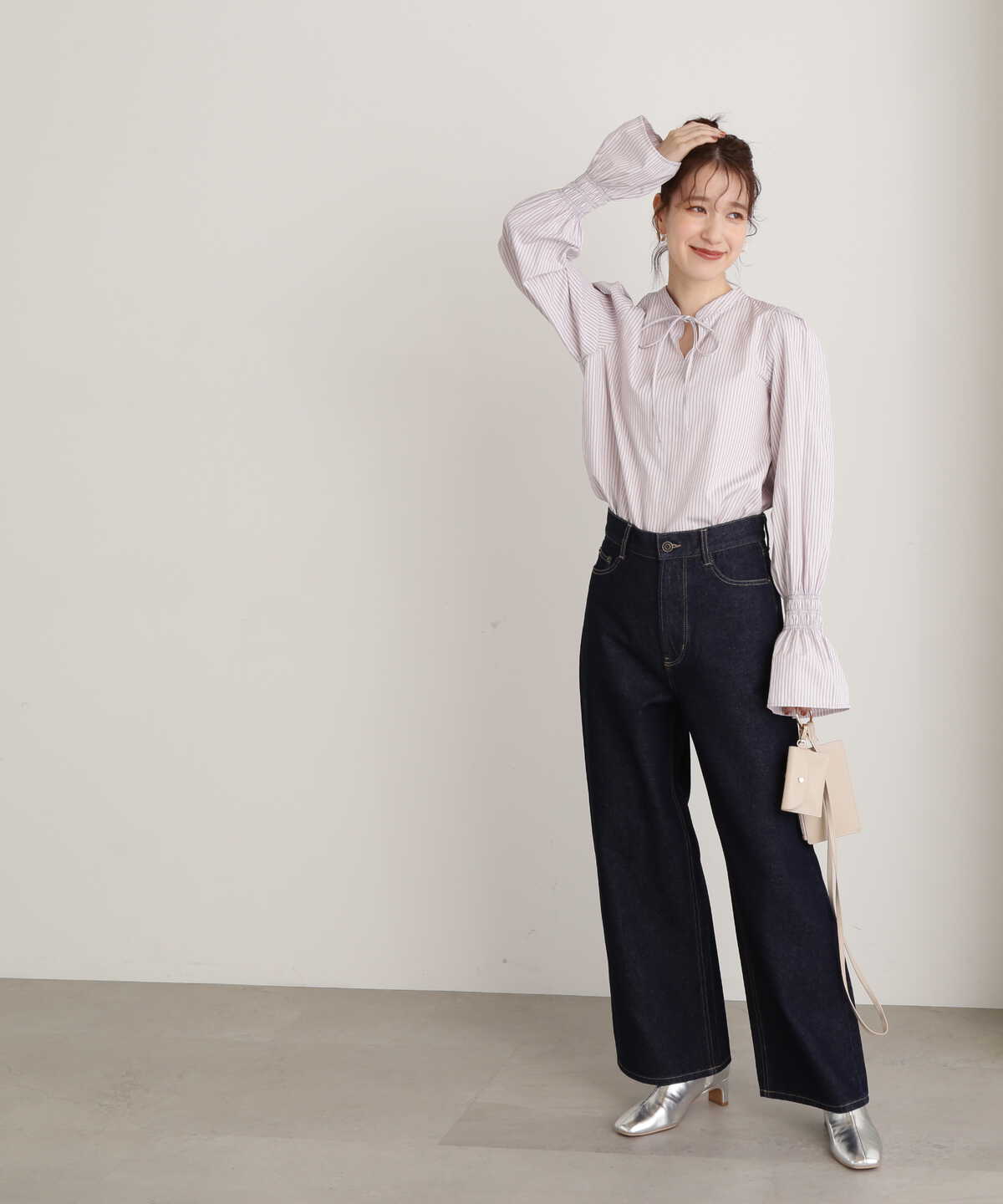 ワイドデニムパンツ《S Size Line》