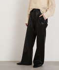 フェイクレザーワイドパンツ《S Size Line》