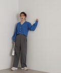 センタープレスベルト付ワイドパンツ《S Size Line》