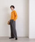 センタープレスベルト付ワイドパンツ《S Size Line》