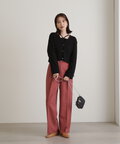 センタープレスベルト付ワイドパンツ《S Size Line》
