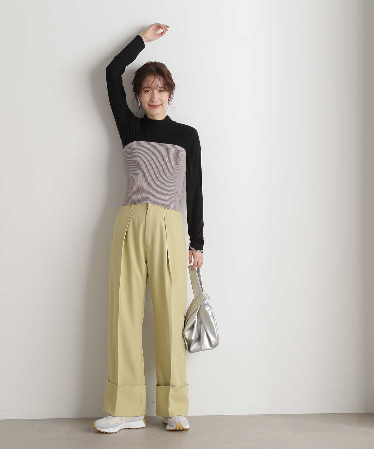 ロールアップワイドパンツ