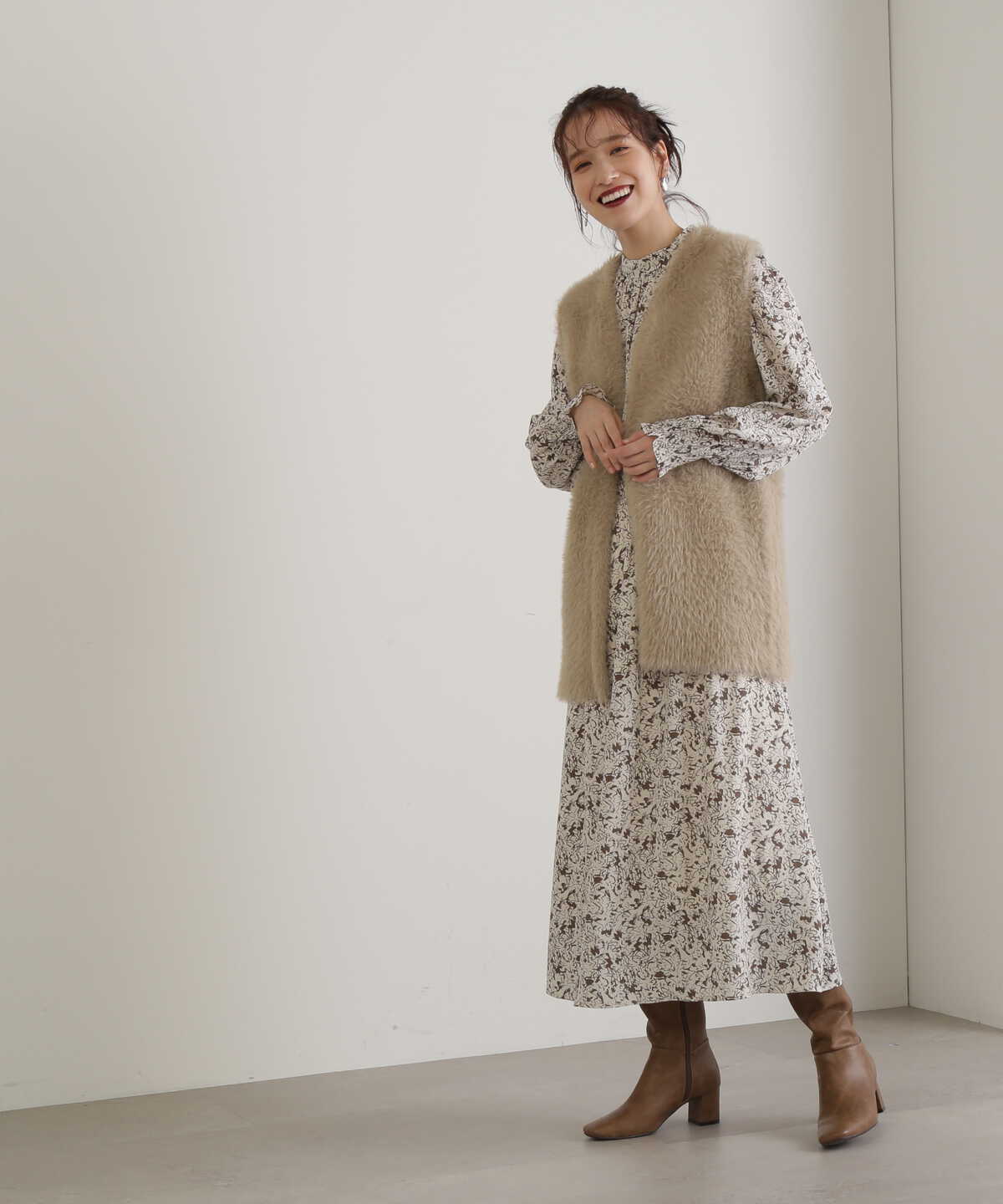 プリントハイネックワンピース《S Size Line》