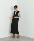 【松井愛莉さん着用】キーネックストレートジャンパースカート《S Size Line》