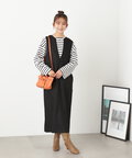 【松井愛莉さん着用】キーネックストレートジャンパースカート《S Size Line》
