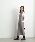【松井愛莉さん着用】キーネックストレートジャンパースカート《S Size Line》