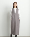【松井愛莉さん着用】キーネックストレートジャンパースカート《S Size Line》