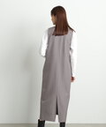 【松井愛莉さん着用】キーネックストレートジャンパースカート《S Size Line》