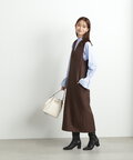 【松井愛莉さん着用】キーネックストレートジャンパースカート《S Size Line》