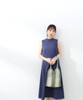 スタンドネックフレアワンピース《S Size Line》