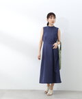 スタンドネックフレアワンピース《S Size Line》