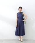 スタンドネックフレアワンピース《S Size Line》