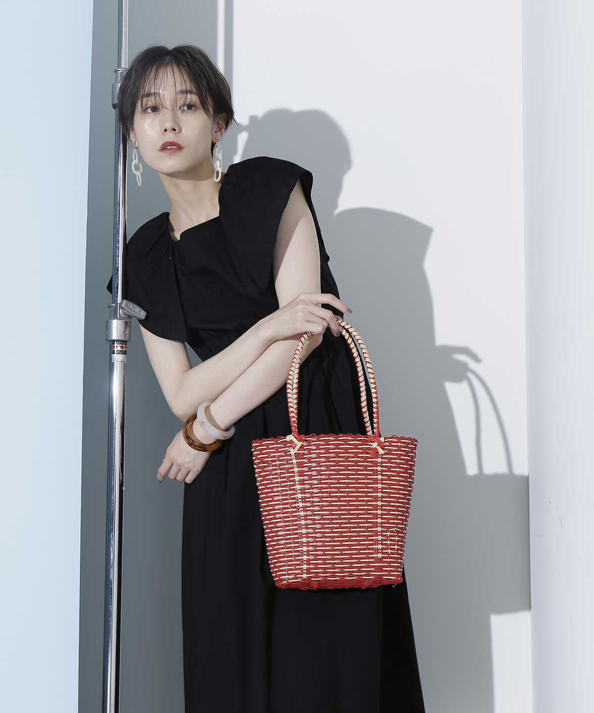 コットンボイルラッフルスクエアワンピース《S Size Line》