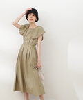 コットンボイルラッフルスクエアワンピース《S Size Line》
