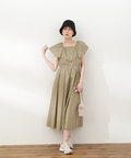 コットンボイルラッフルスクエアワンピース《S Size Line》