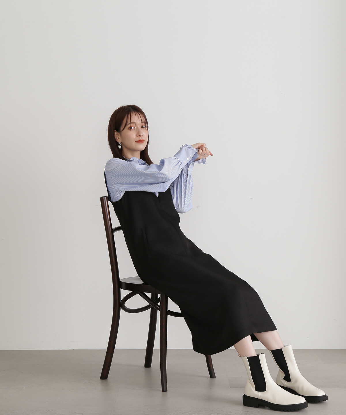 ライトツイードストレートジャンパースカート《S Size Line》
